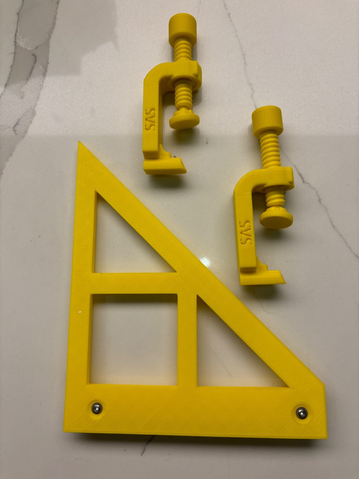 TOOLAX Track Saw Bundle G-Clamp All-In-One + 45 & 90 Degree Angle Guide Rail Stop