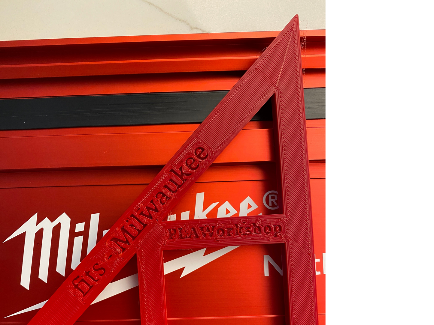 TOOLAX Large Guide Rail Square with 45 & 90 Degree Stops to fit Milwaukee Rail