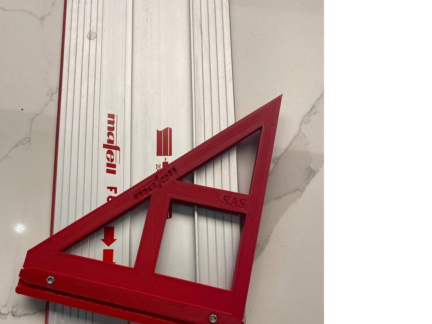 TOOLAX Large Guide Rail Square with 45 & 90 Degree Stops to fit Mafell Rail