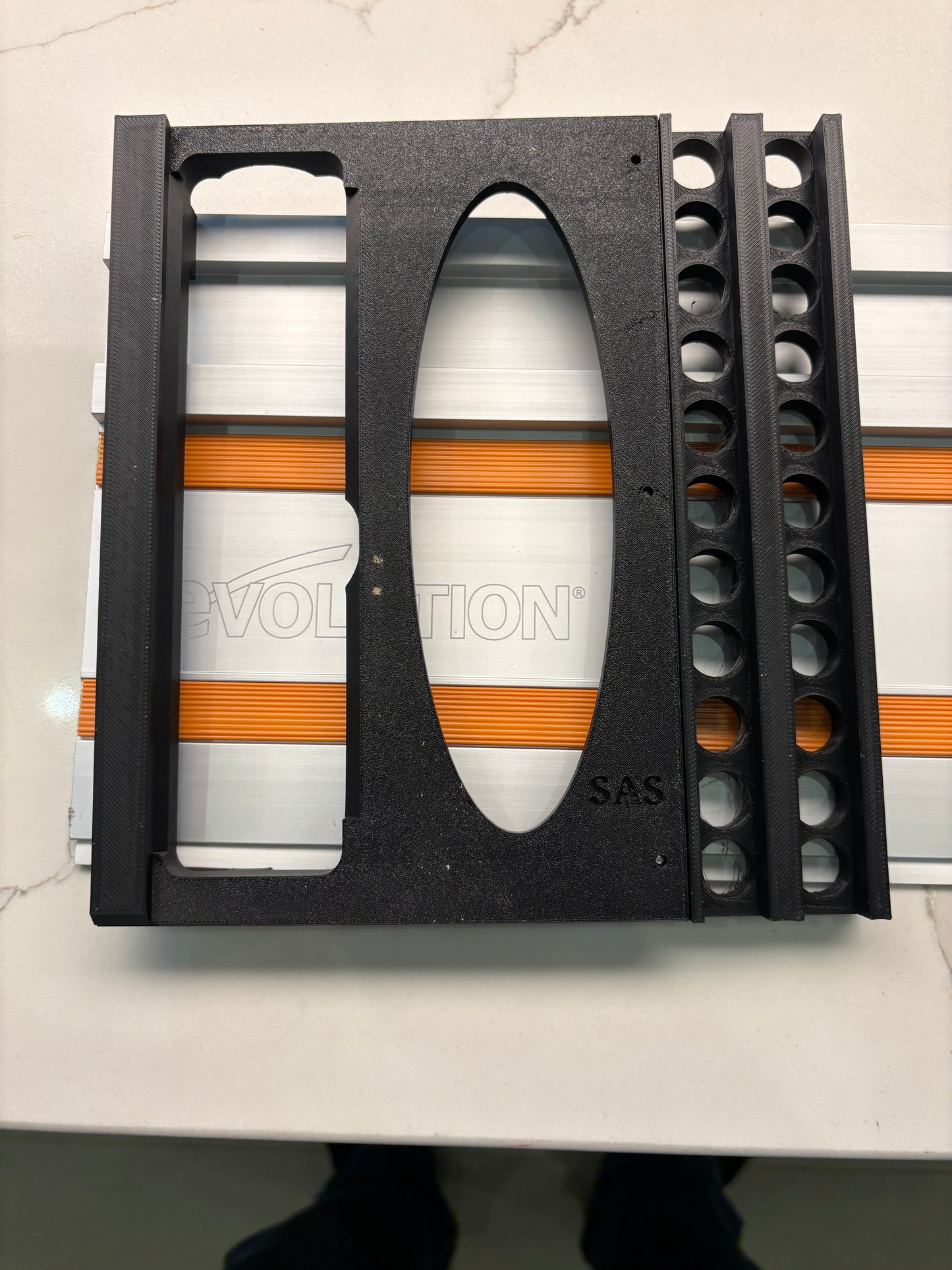 TOOLAX Adapter Base / Skid Plate / Shoe for DeWalt DCS391 / DCS565 – Fits Evolution Guide Rail