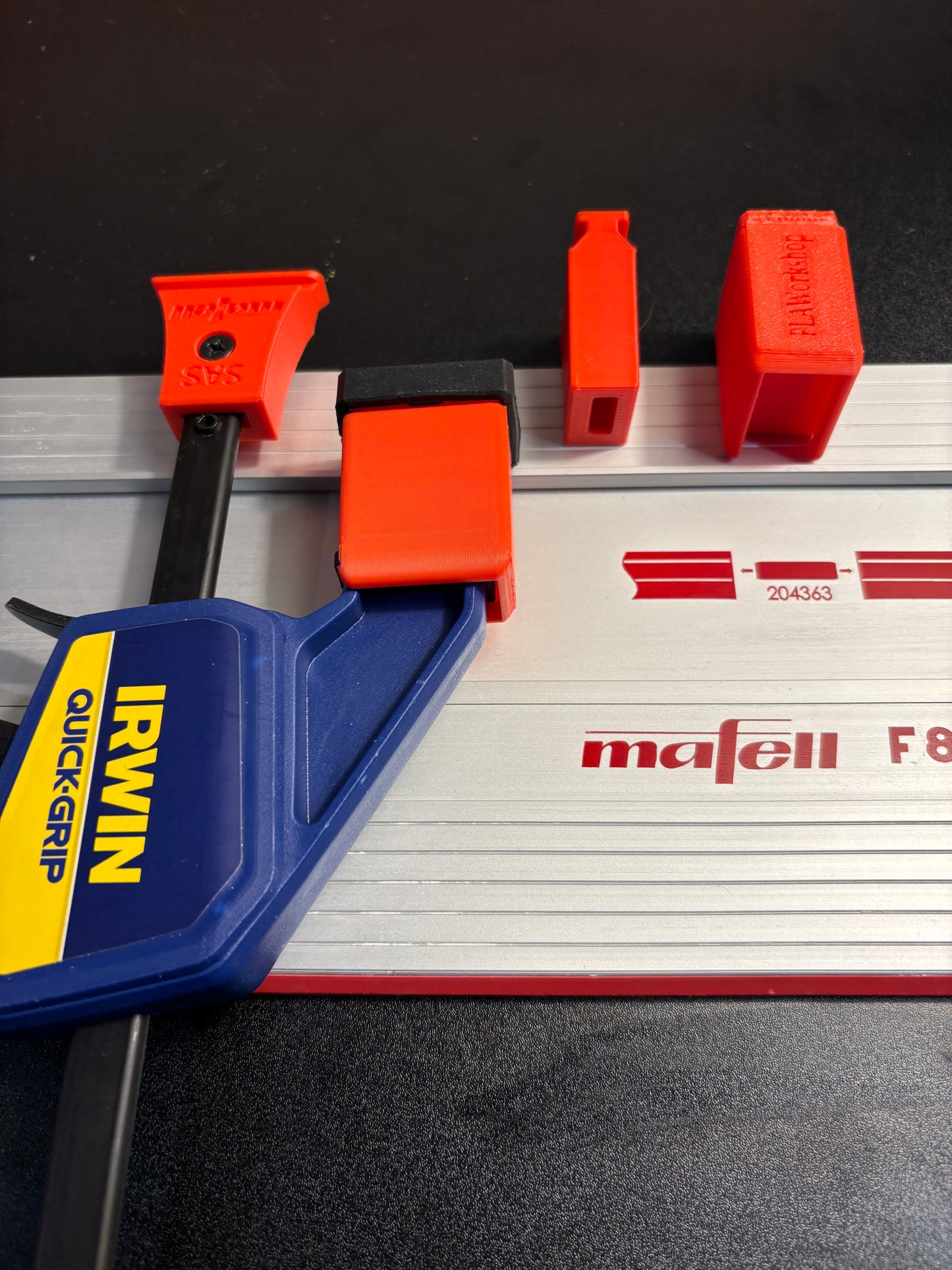 Irwin Quick Grip Clamp Adaptor to fit Mafell Guide Rail with Riser block- Works with the thinnest of materials - Pair 2x