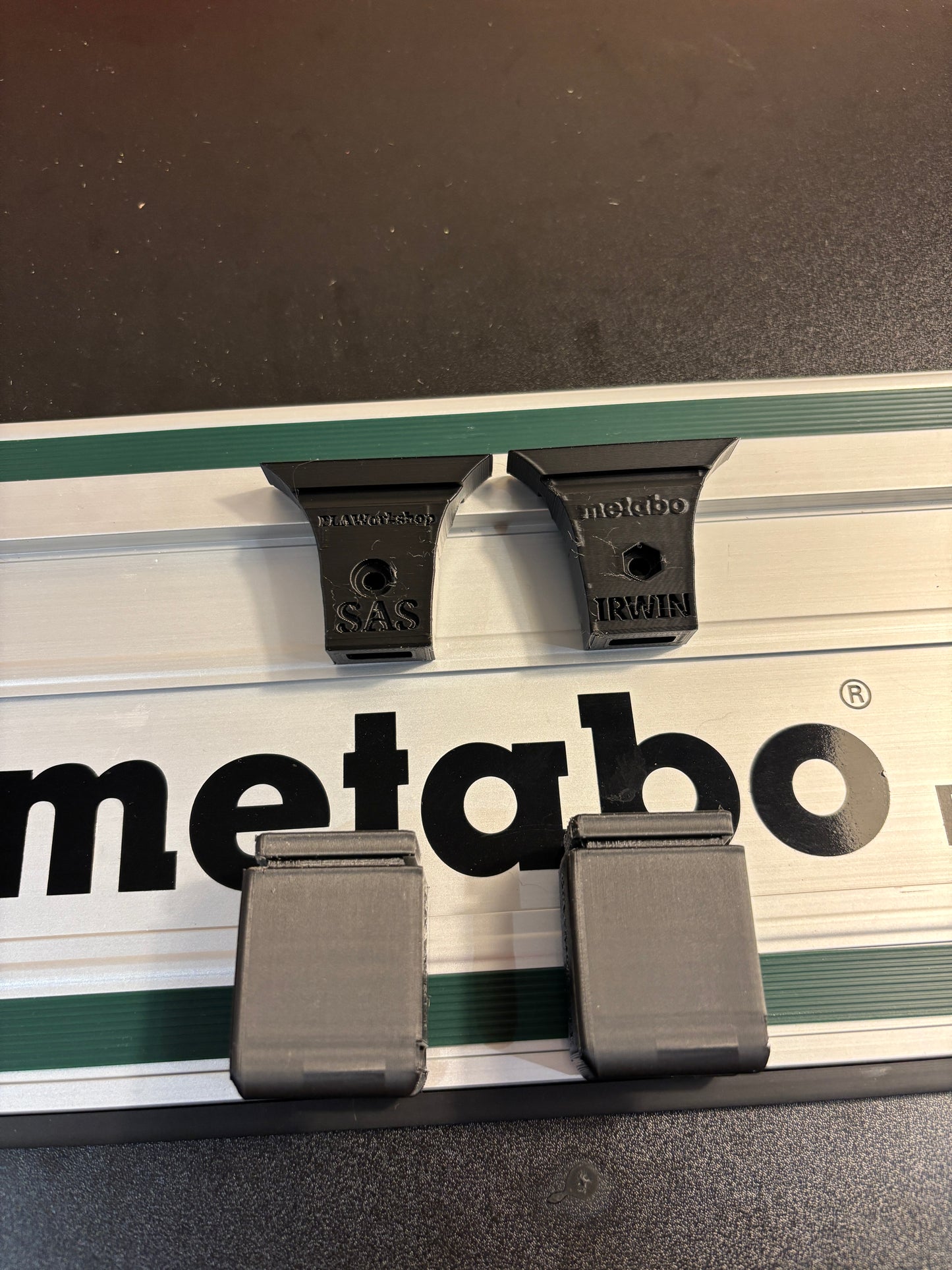 Irwin Quick Grip Clamp Adaptor to fit Metabo Guide Rail with Riser block- Works with the thinnest of materials - Pair 2x