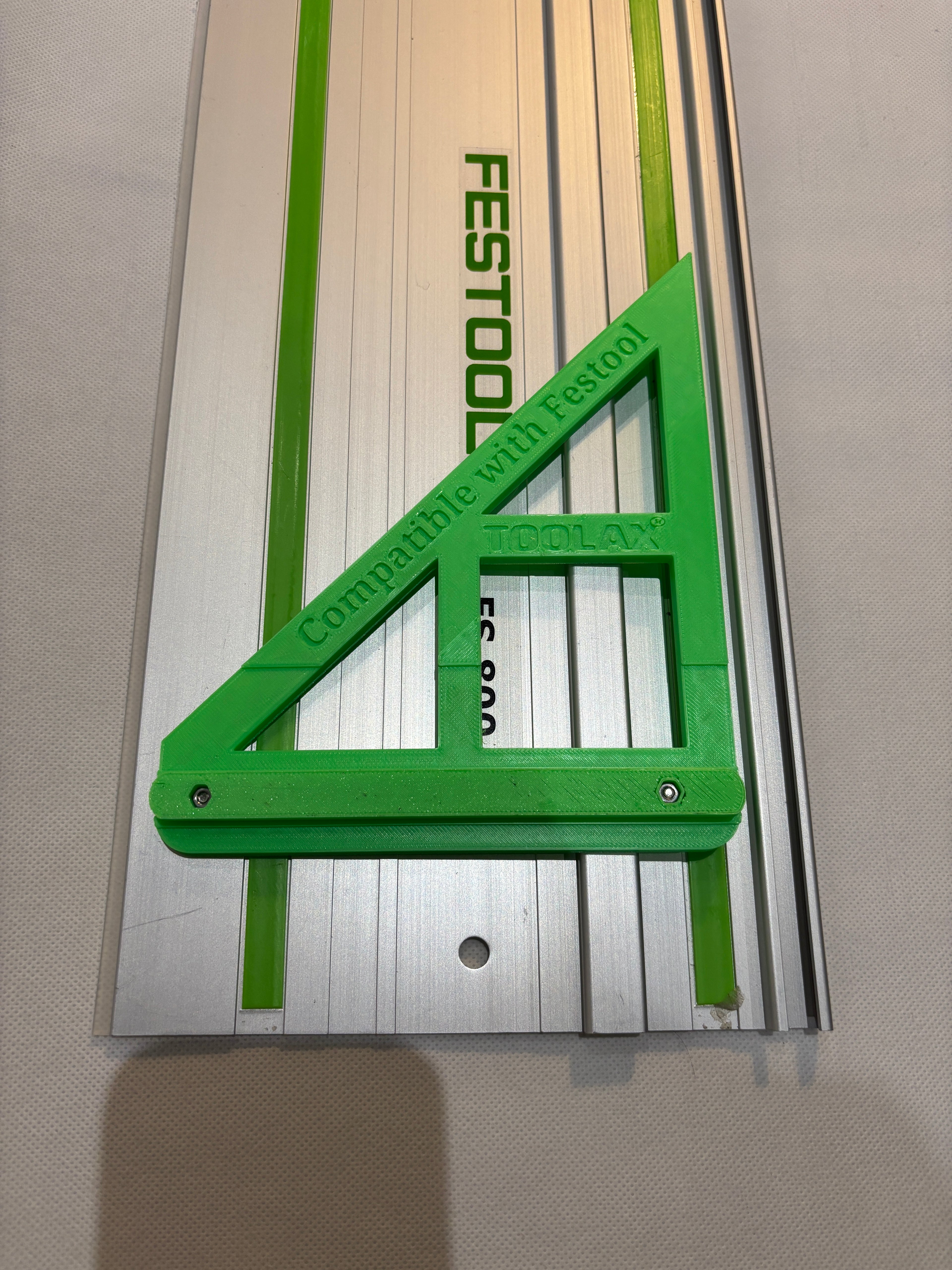 TOOLAX Large Guide Rail Square with 45 & 90 Degree Stops to fit Festool Rail