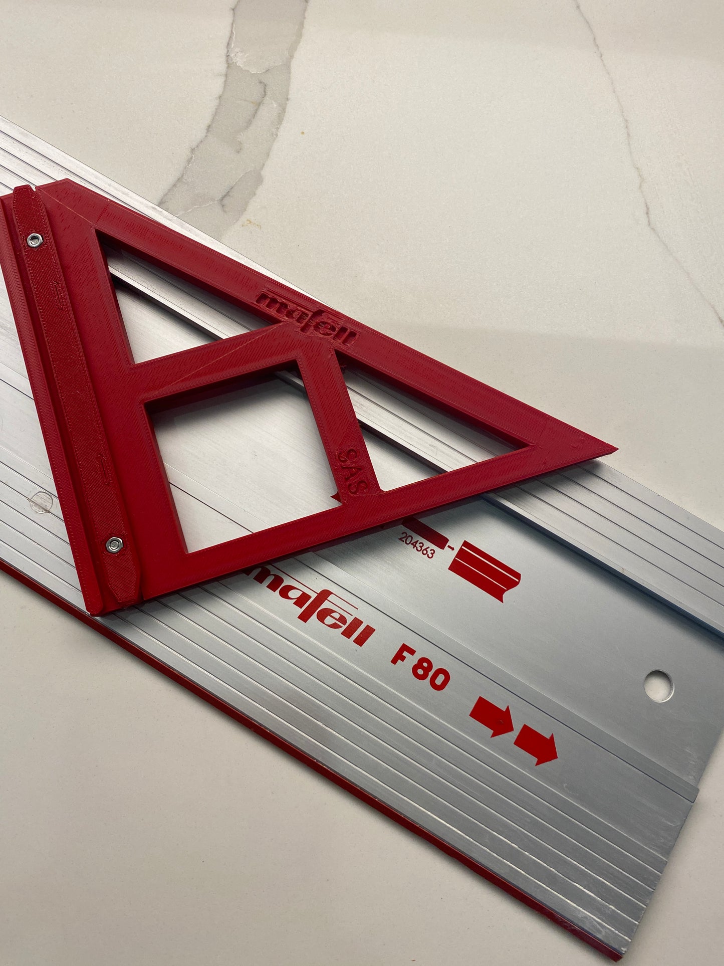 TOOLAX Large Guide Rail Square with 45 & 90 Degree Stops to fit Mafell Rail