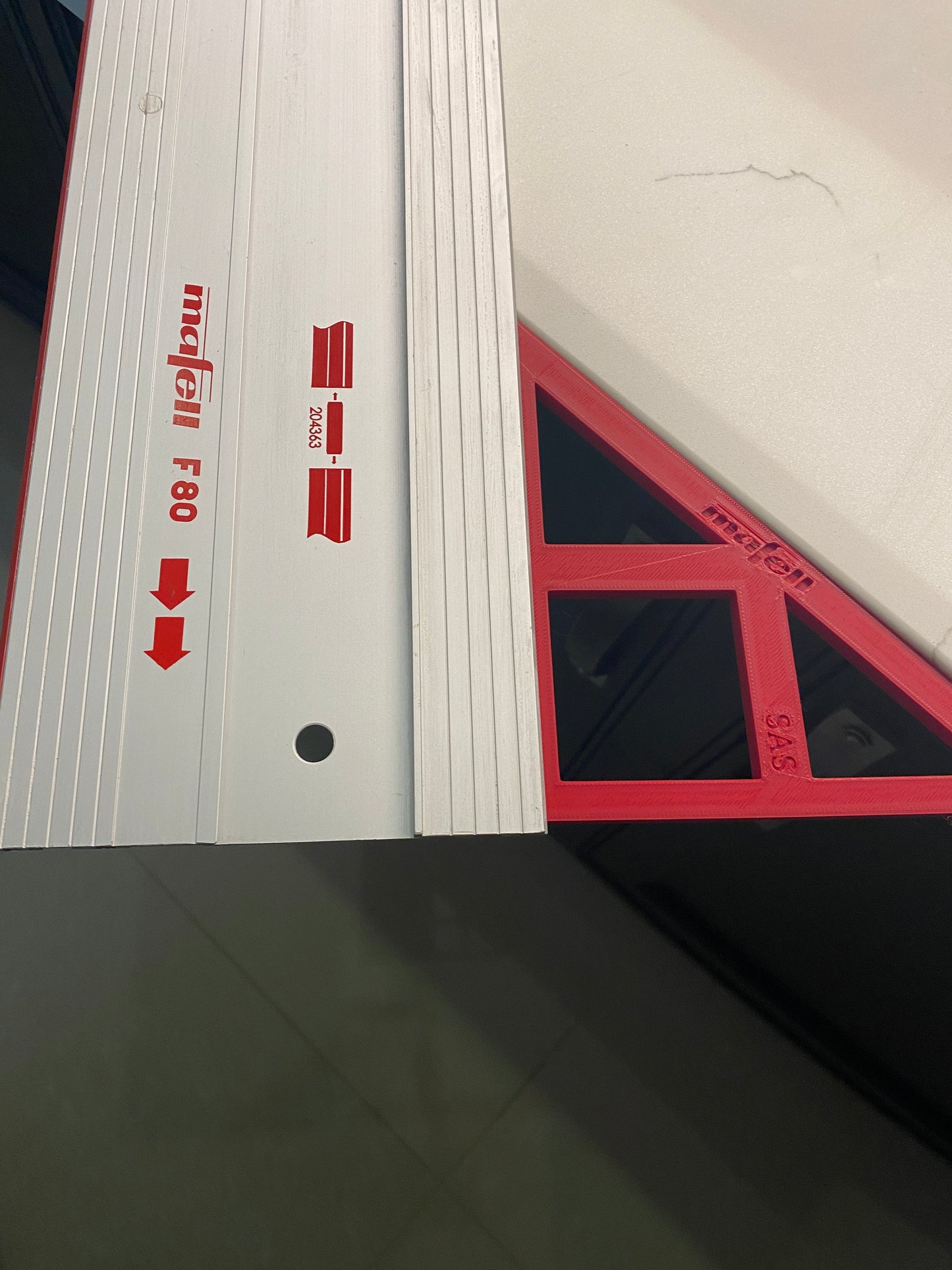 TOOLAX Large Guide Rail Square with 45 & 90 Degree Stops to fit Mafell Rail