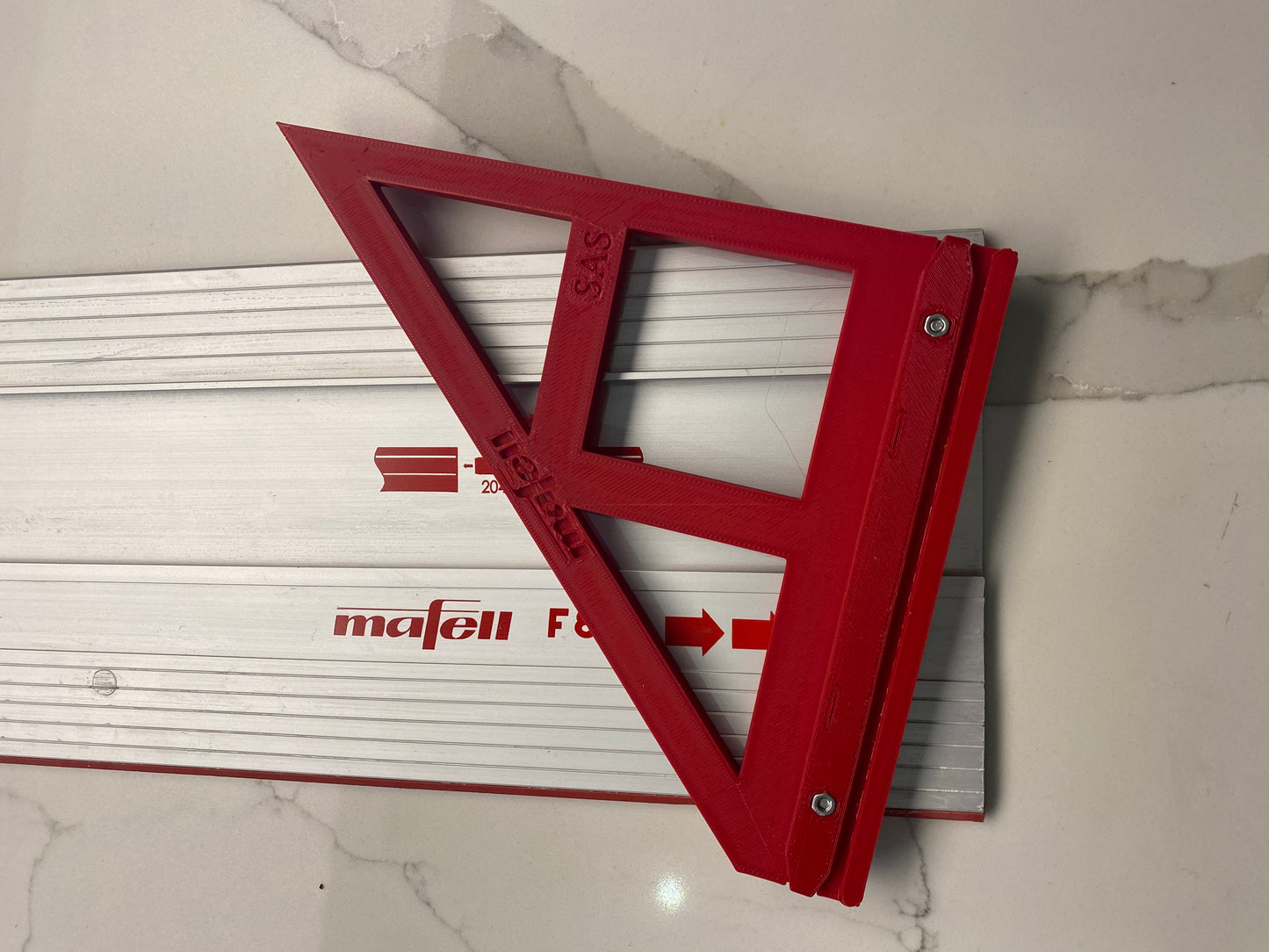 TOOLAX Large Guide Rail Square with 45 & 90 Degree Stops to fit Mafell Rail