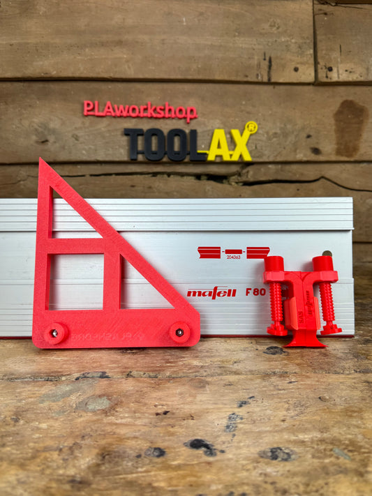 TOOLAX Track Saw Bundle for Mafell G-Clamp All-In-One + 45&90 Degree Angle Guide Rail Stop