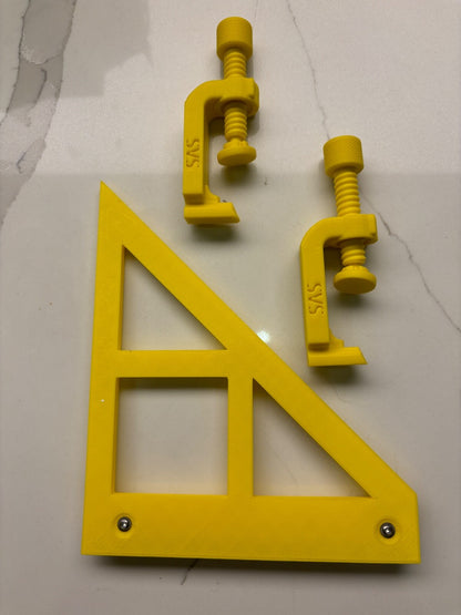 TOOLAX Track Saw Bundle G-Clamp All-In-One + 45 & 90 Degree Angle Guide Rail Stop