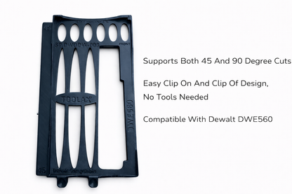 TOOLAX 45° and 90° cuts Adaptor for Dewalt Circular Saw DWE560 to fit Metabo Guide rail