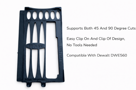 TOOLAX 45° and 90° cuts Adaptor for Dewalt Circular Saw DWE560 to fit Metabo Guide rail