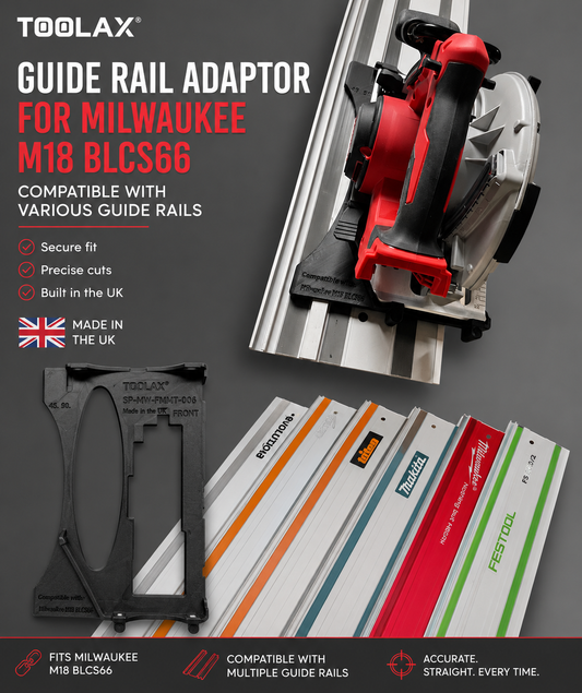 Milwaukee M18 BLCS66 Guide Rail Adaptor – Compatible with Multiple Guide Rails