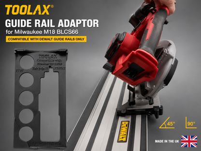 Milwaukee M18 BLCS66 Guide Rail Adaptor – Compatible with Dewalt Guide Rail