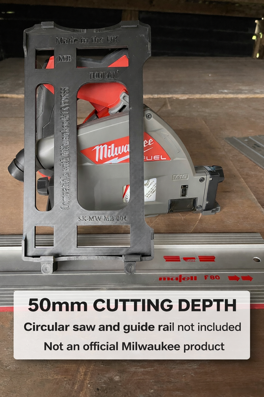 TOOLAX Guide Rail Adapter Base – Cut Perfect 45° & 90° Angles compatible with Milwaukee M18 FPS55 – Fits Mafell/Bosch Guide Rails