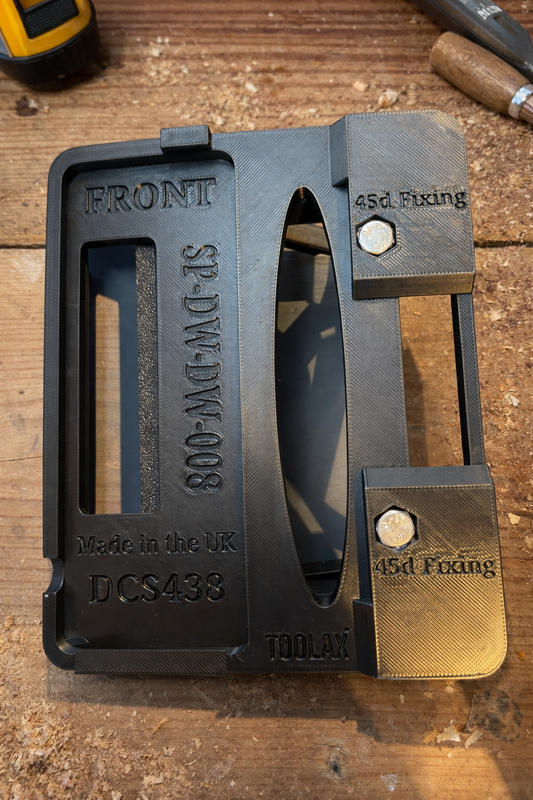 TOOLAX Guide Rail Adapter Base – Cut Perfect 45° & 90° Angles compatible with Dewalt Circular Saws DCS438 – for Dewalt Guide Rails