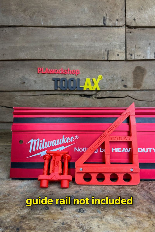 TOOLAX G-Clamp All-In-One + 45&90 Degree Angle Guide Rail Stop compatible with Milwaukee