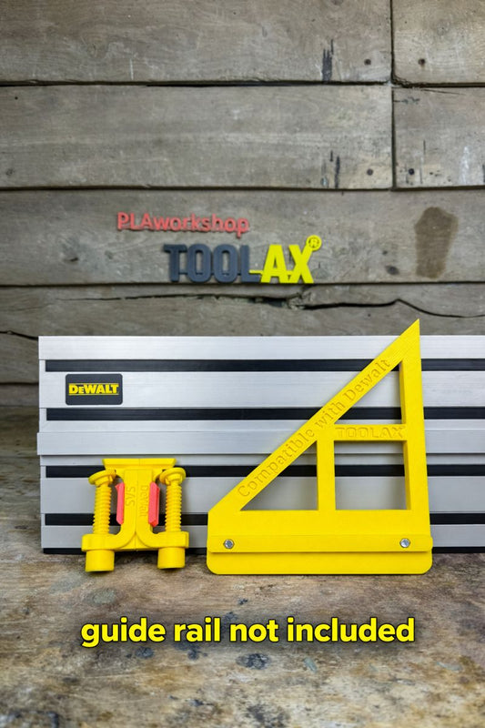 TOOLAX G-Clamp All-In-One + 45&90 Degree Angle Guide Rail Stop compatible with Dewalt