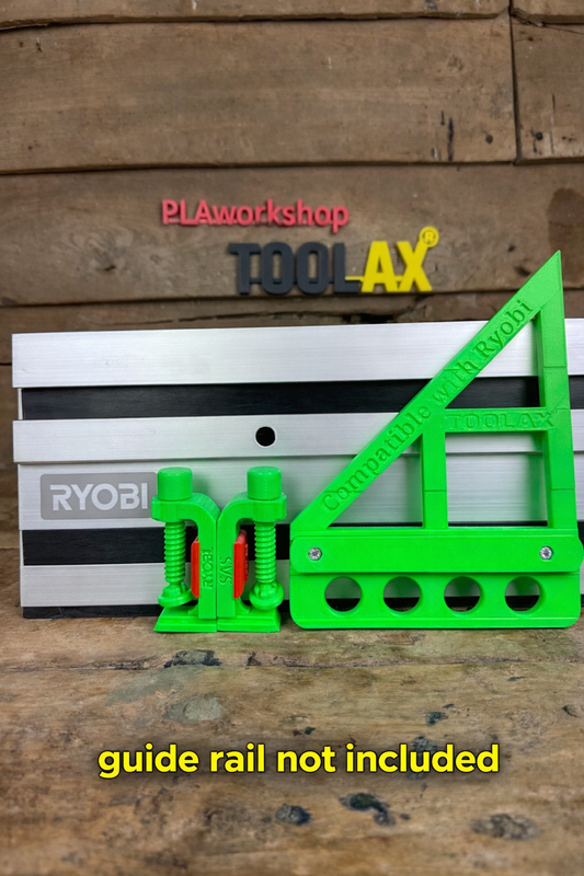 TOOLAX G-Clamp All-In-One + 45&90 Degree Angle Guide Rail Stop compatible with Ryobi