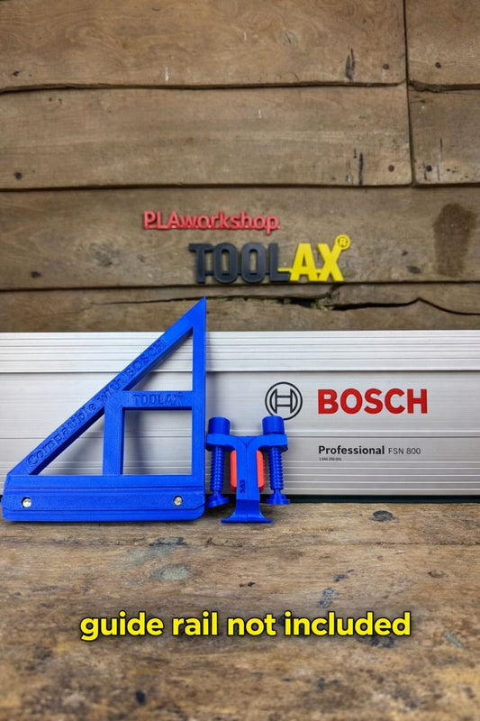 TOOLAX G-Clamp All-In-One + 45&90 Degree Angle Guide Rail Stop compatible with Bosch