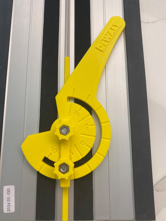 TOOLAX Fully Adjustable Angle Fence Attachment compatible with Dewalt Guide Rail
