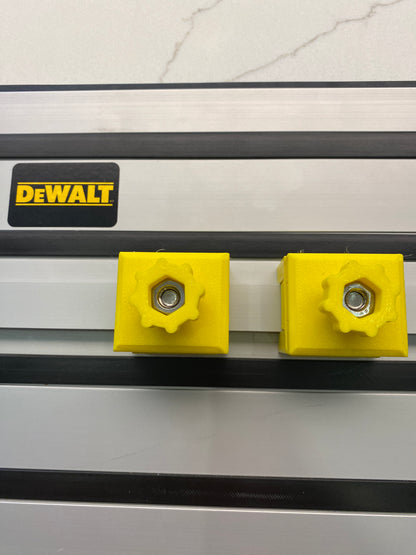 Plunge Stops /Guide Rail Stops / Track Limits / Anti Kickback /  Repetitive Cuts 1 PAIR to fit Dewalt Guide Rail
