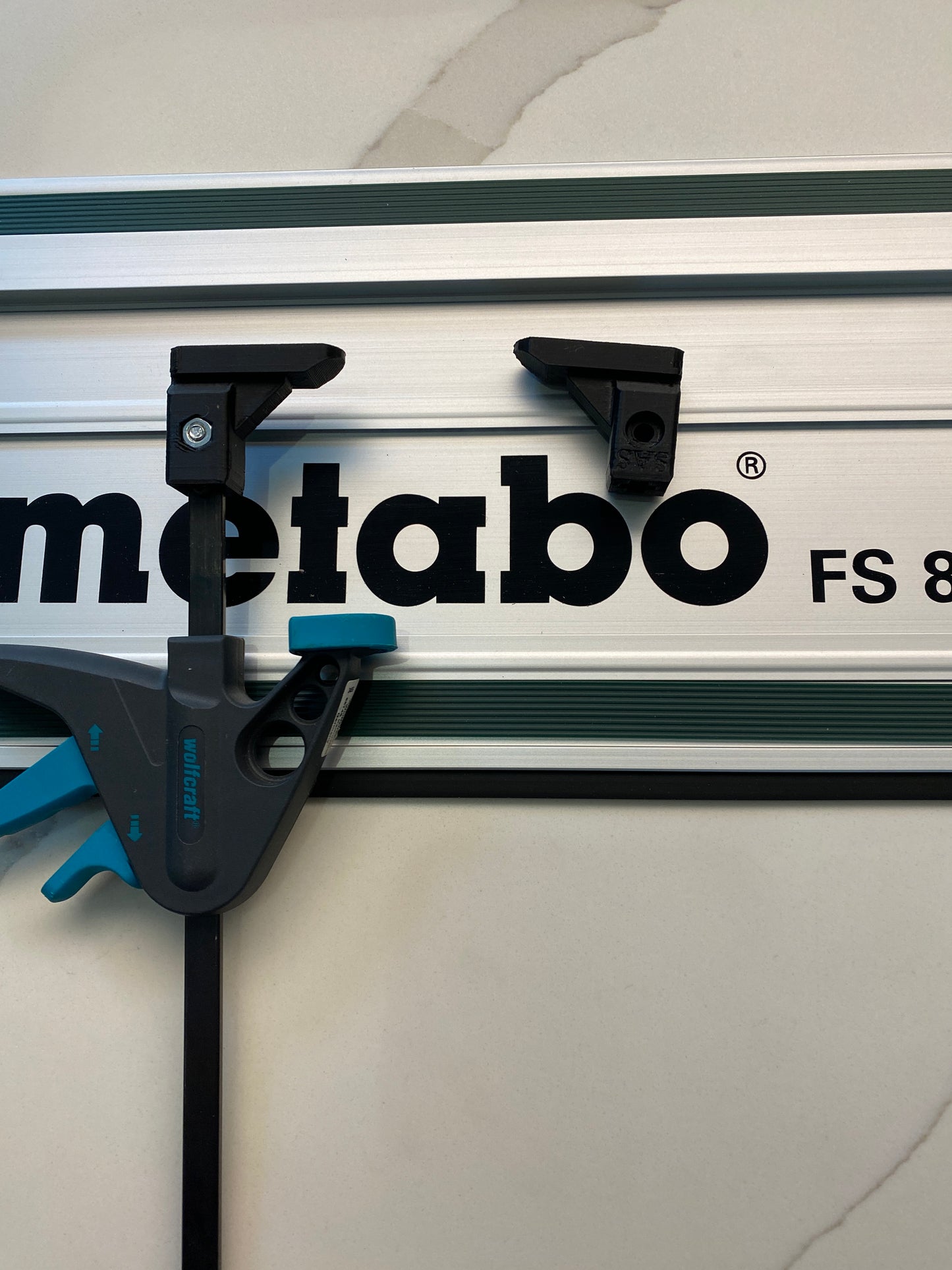 Metabo track Saw FSN guide rail clamp feet - to fit Wolfcraft clamp (PK-2)