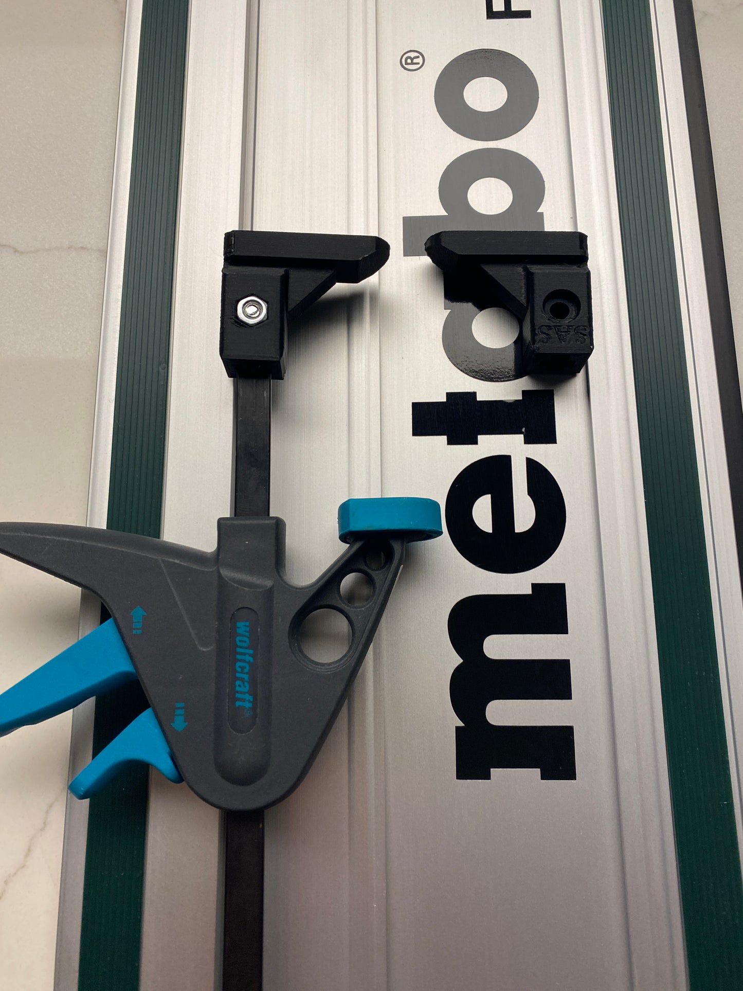 Metabo track Saw FSN guide rail clamp feet - to fit Wolfcraft clamp (PK-2)