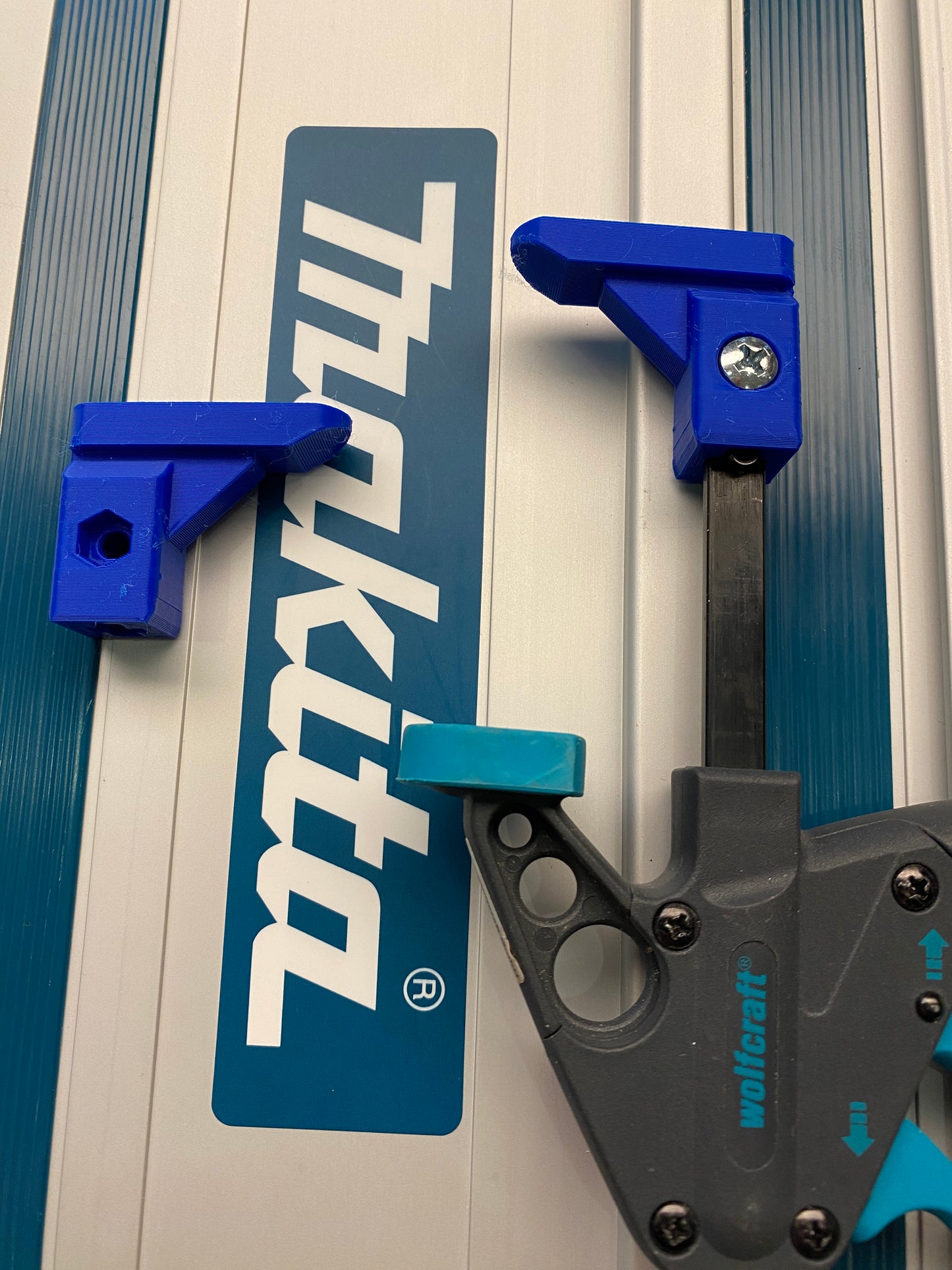 Makita track Saw FSN guide rail clamp feet - to fit Wolfcraft clamp (PK-2)