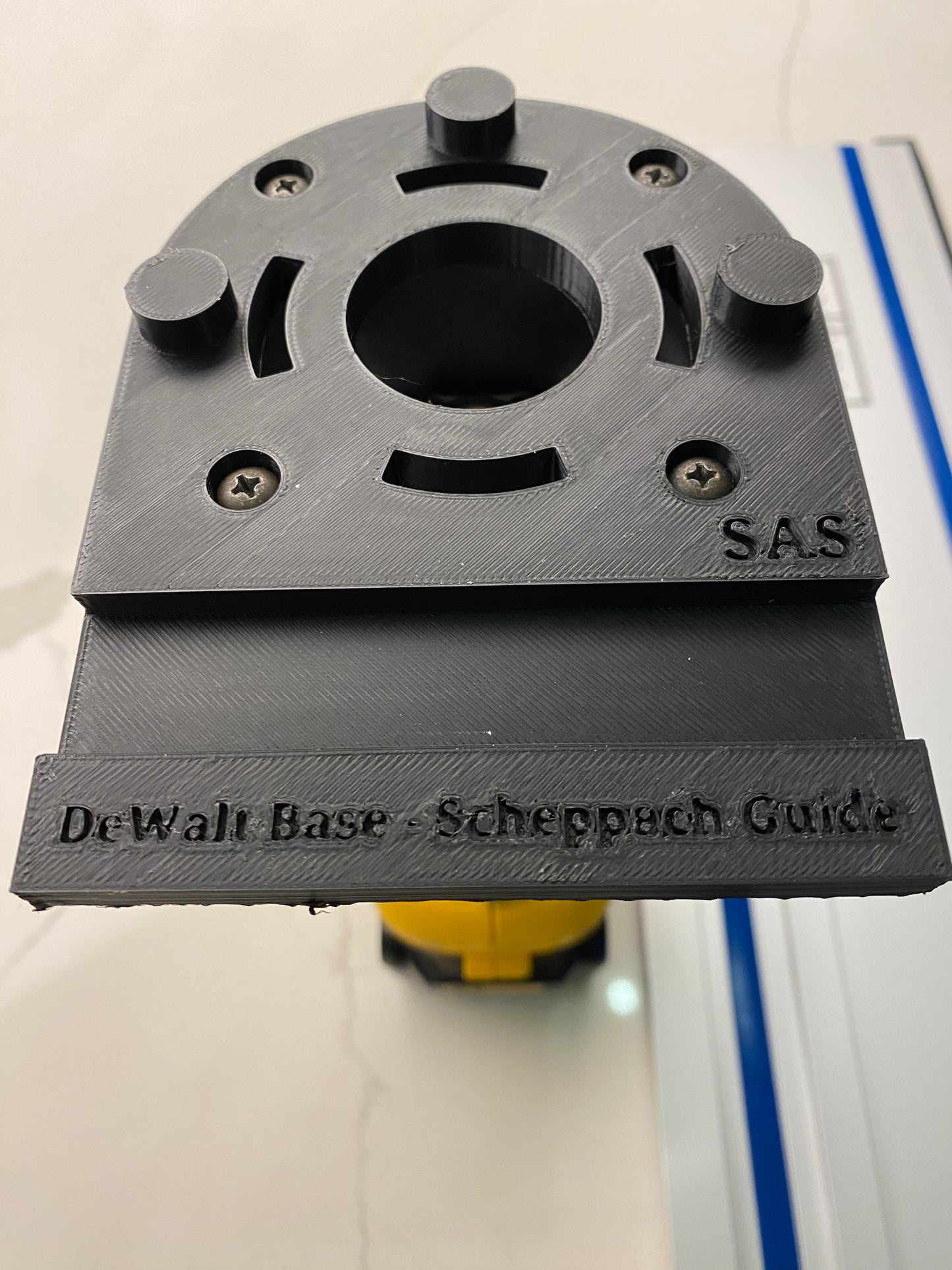 Dewalt DCW600 DWP601 Plunge Base Guide Rail Adaptor to Scheppach Guide Track