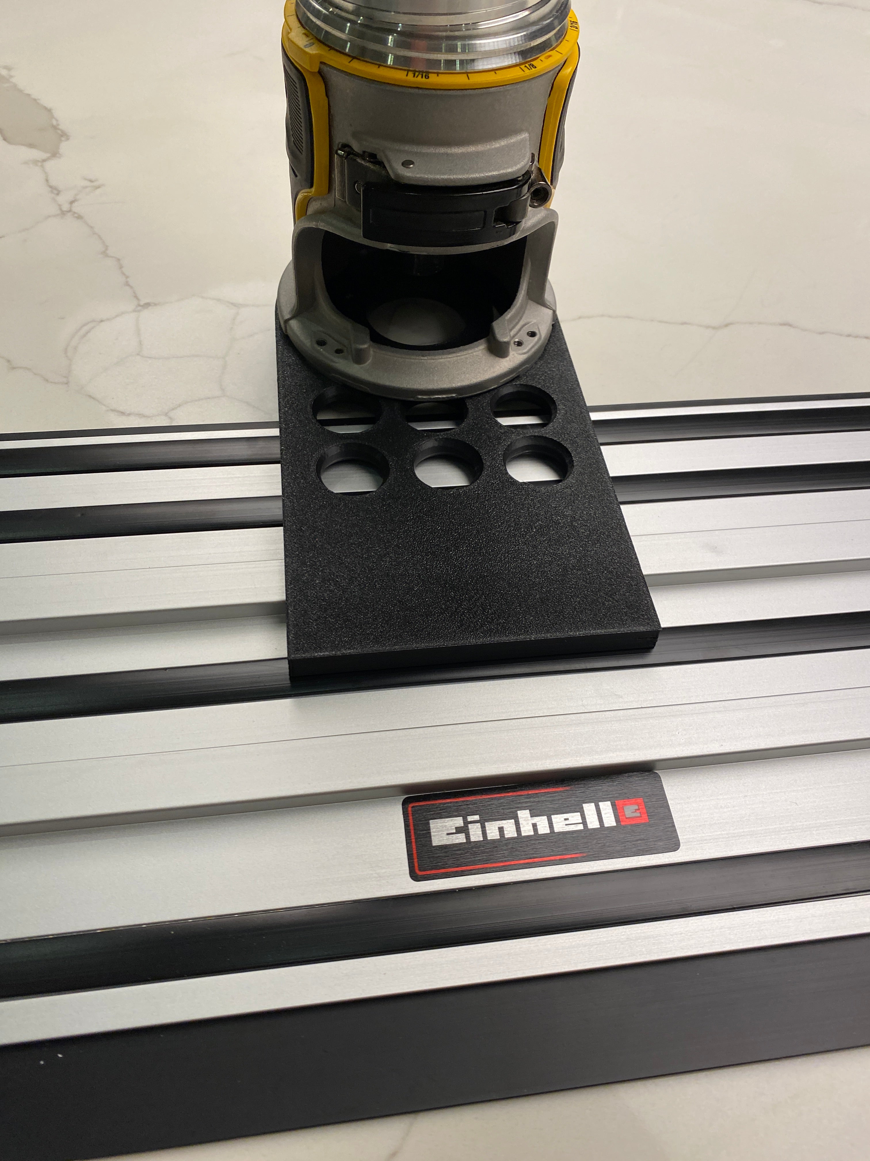 Dewalt DCW600 DWP601 Plunge Base Guide Rail Adaptor to Einhell Guide T ...