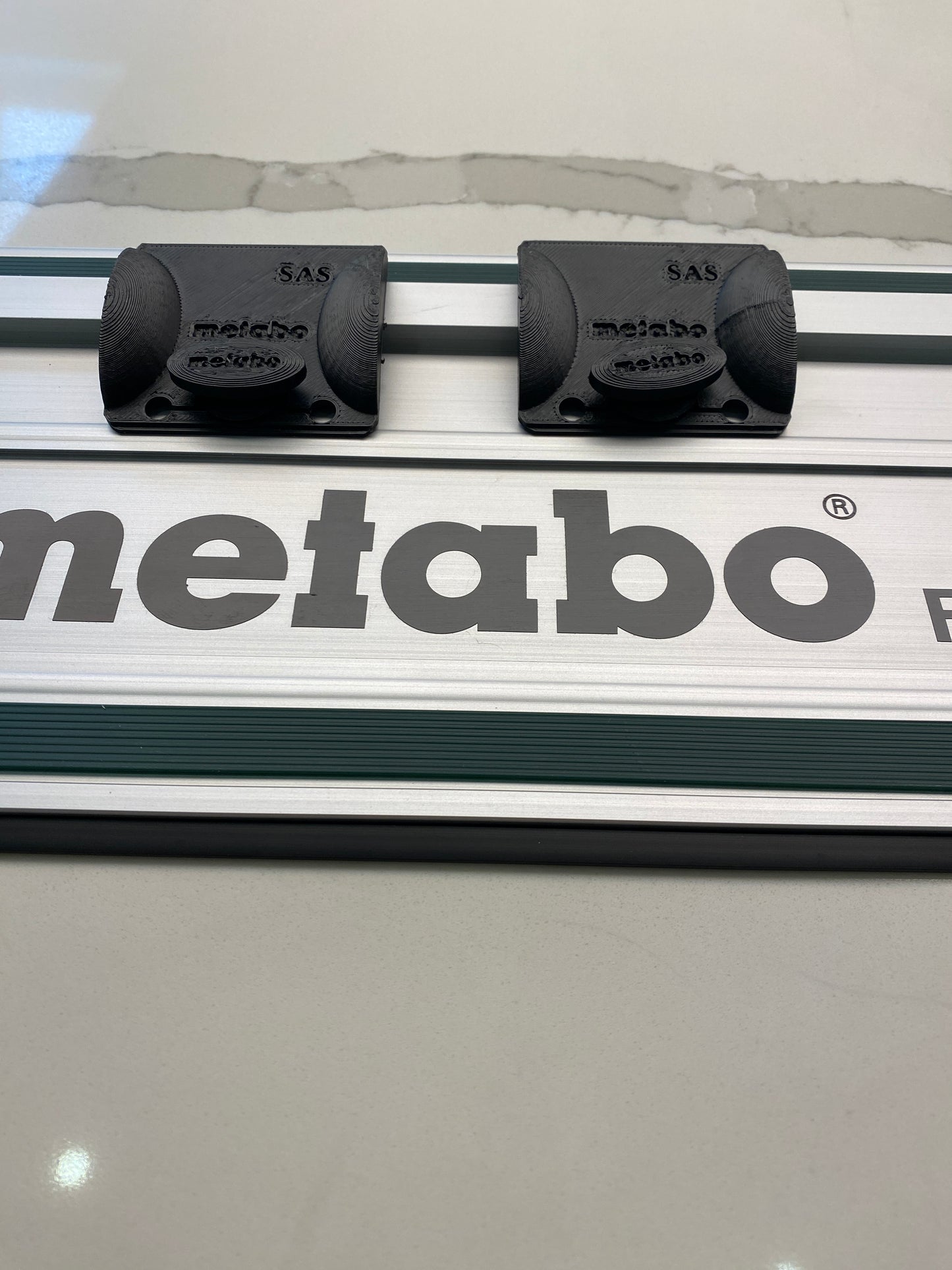 Plunge Stops /Guide Rail Stops / Track Limits / Anti Kickback /  Repetitive Cuts 1 PAIR to fit Metabo Guide Rail