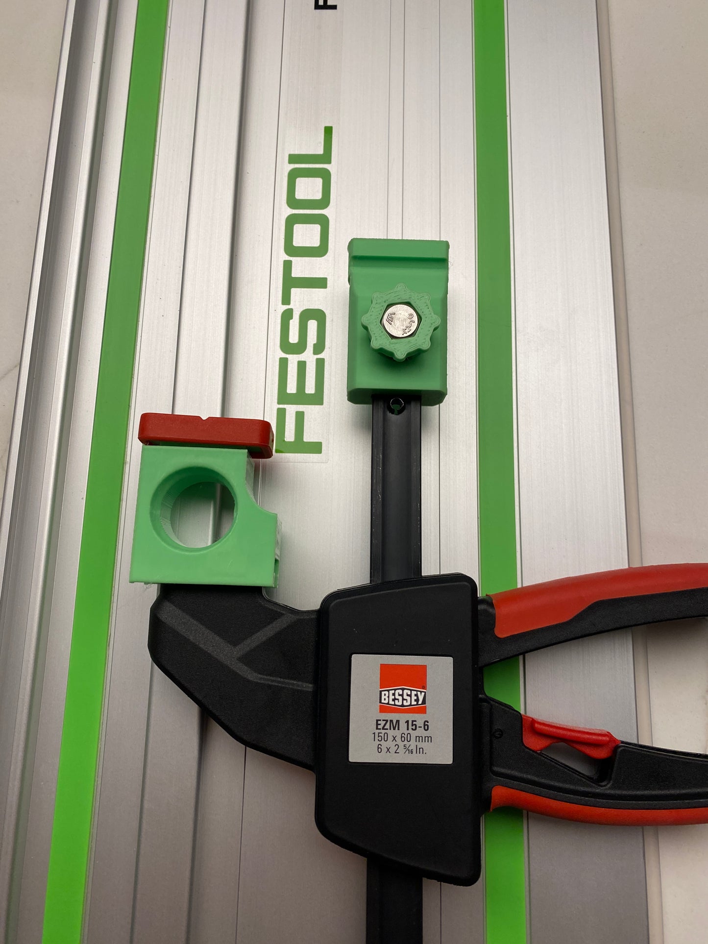 Festool track saw guide rail clamp adaptor feet - to fit Bessey Clamp