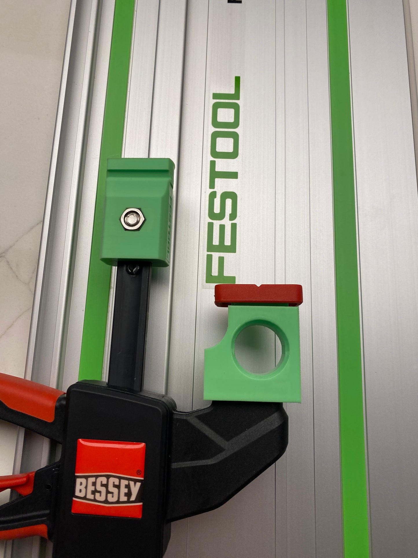 Festool track saw guide rail clamp adaptor feet - to fit Bessey Clamp