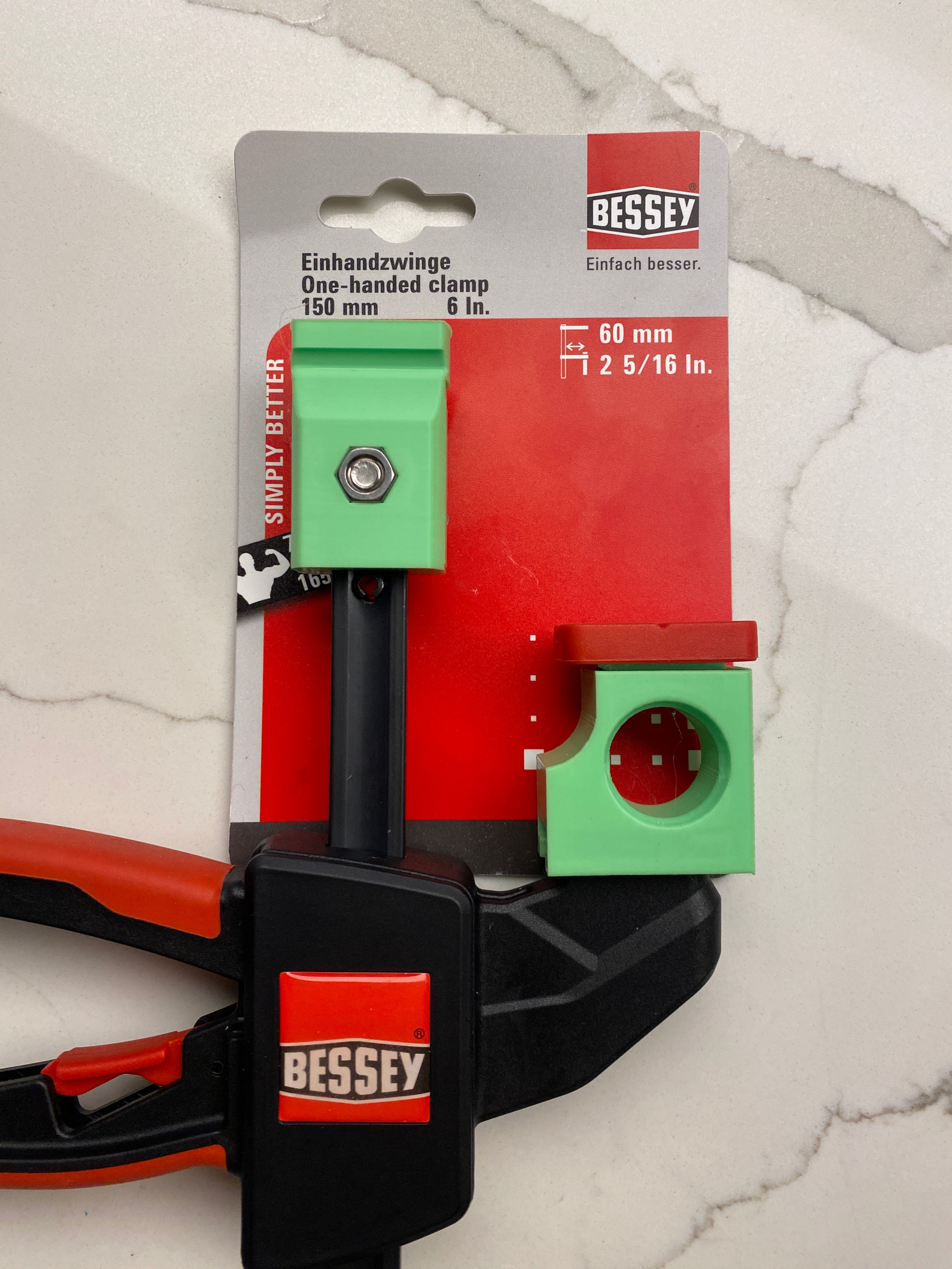 Festool track saw guide rail clamp adaptor feet - to fit Bessey Clamp