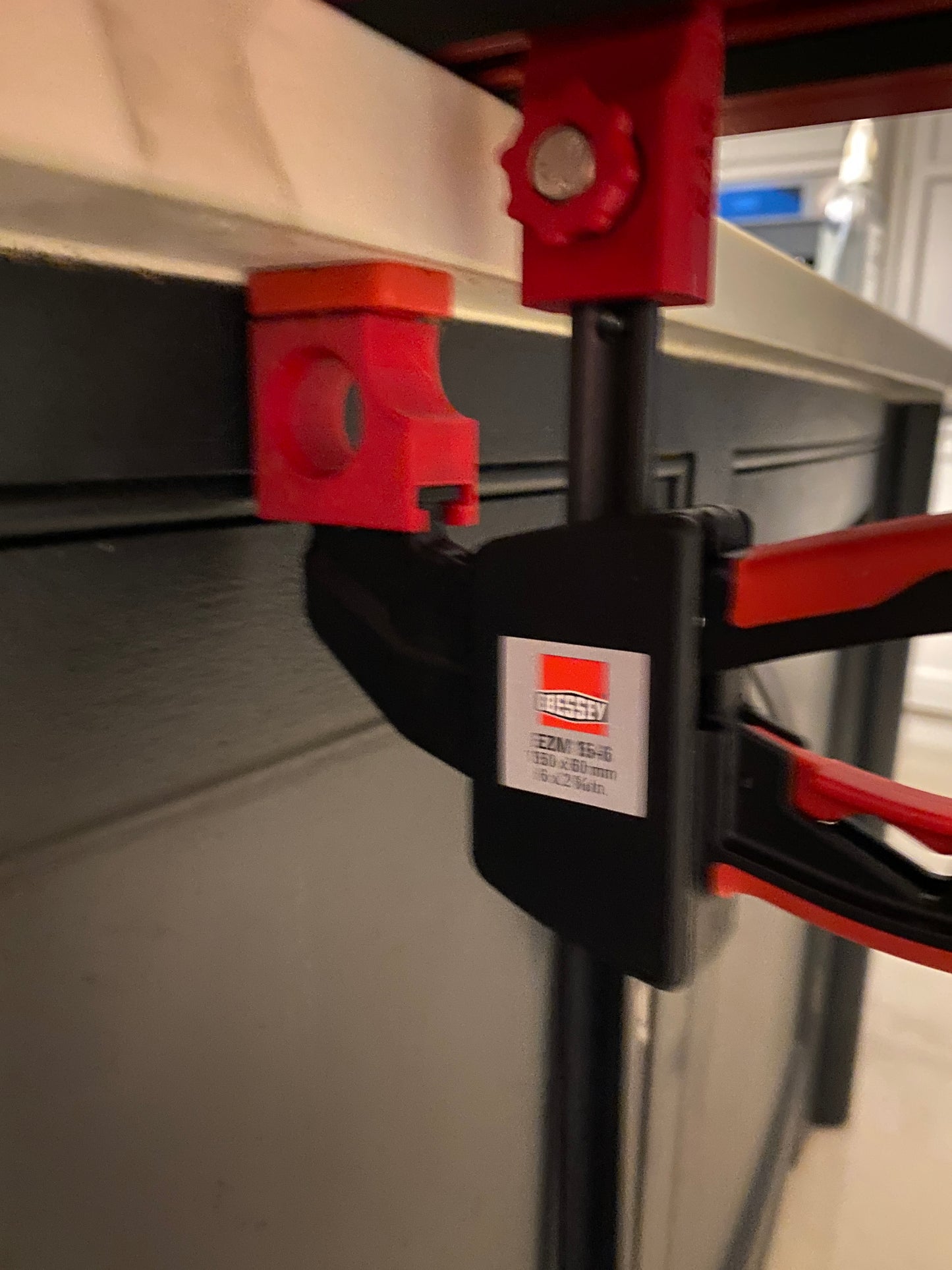 Milwaukee track saw guide rail clamp adaptor feet - to fit Bessey Clamp