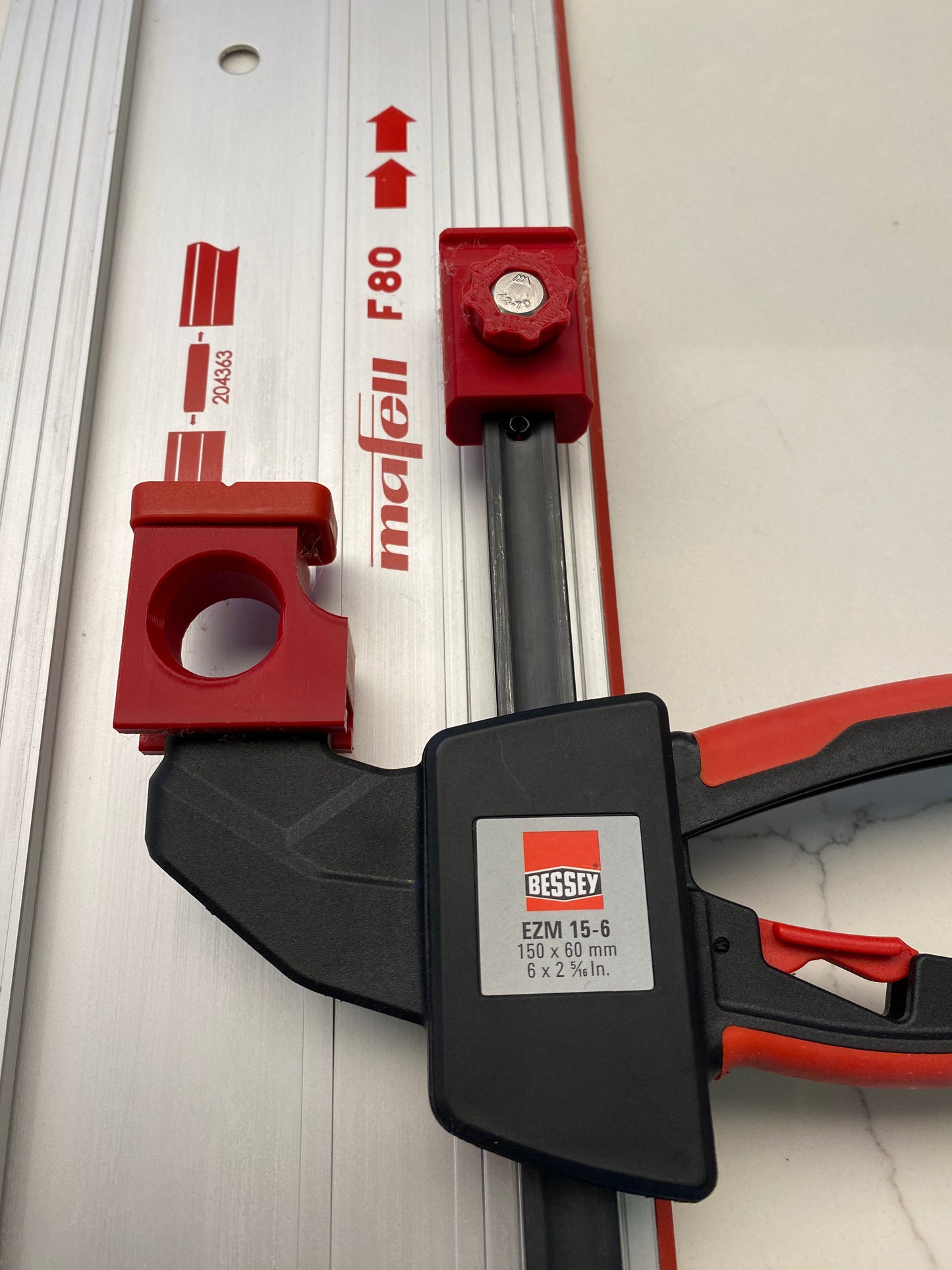 Mafell / Flex track saw guide rail clamp adaptor feet - to fit Bessey Clamp