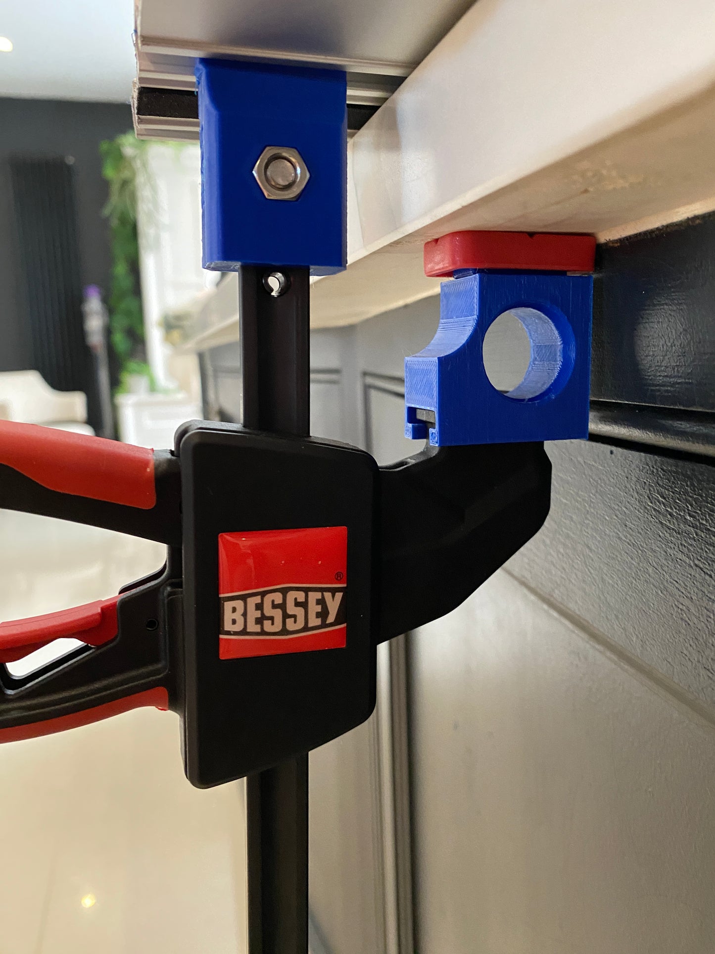 Scheppach track saw guide rail clamp adaptor feet - to fit Bessey Clamp