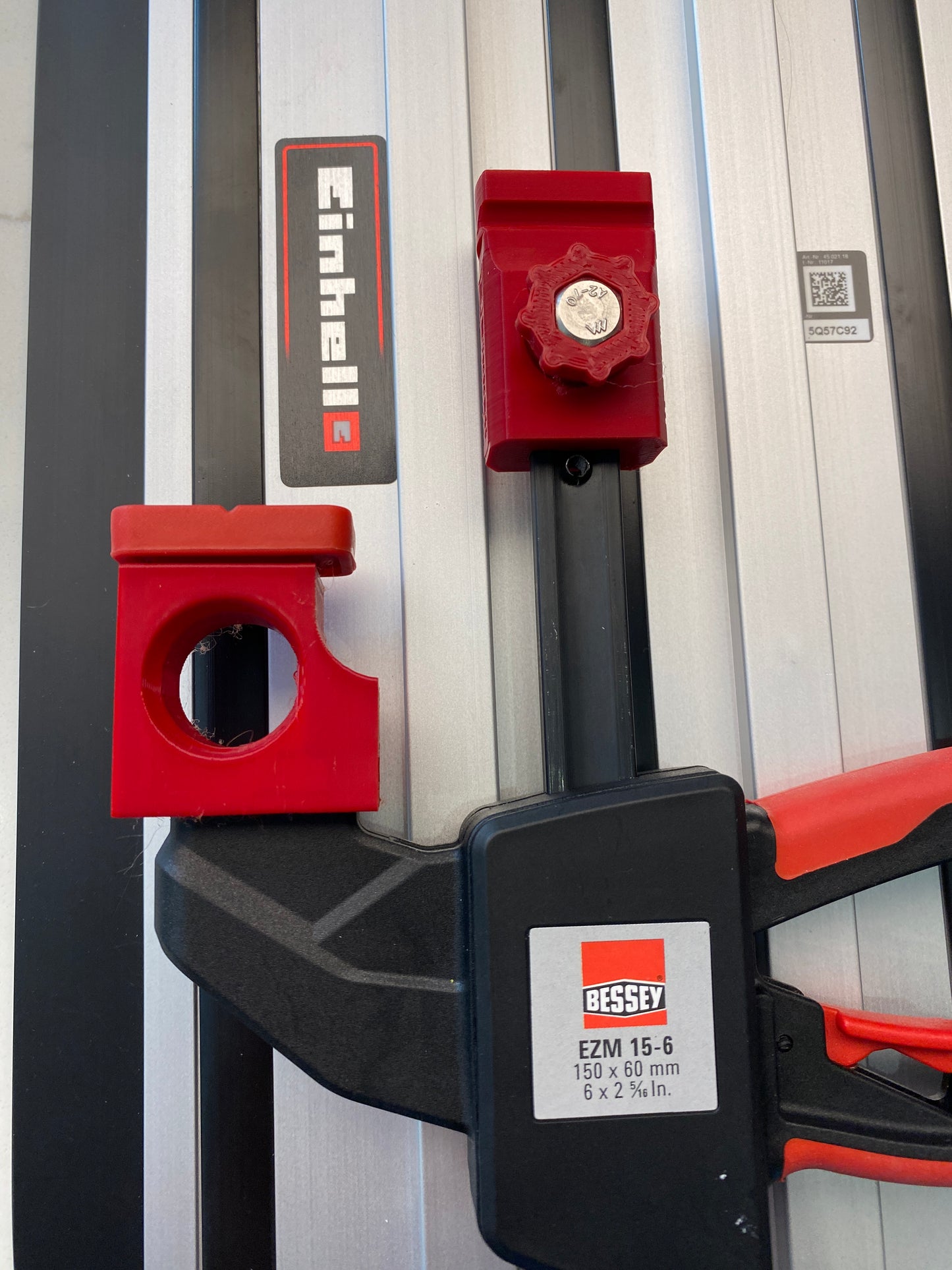 Einhell track saw guide rail clamp adaptor feet - to fit Bessey Clamp