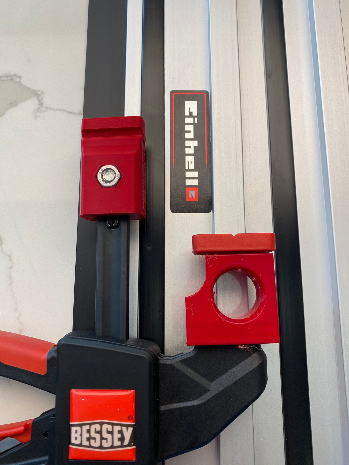 Einhell track saw guide rail clamp adaptor feet - to fit Bessey Clamp