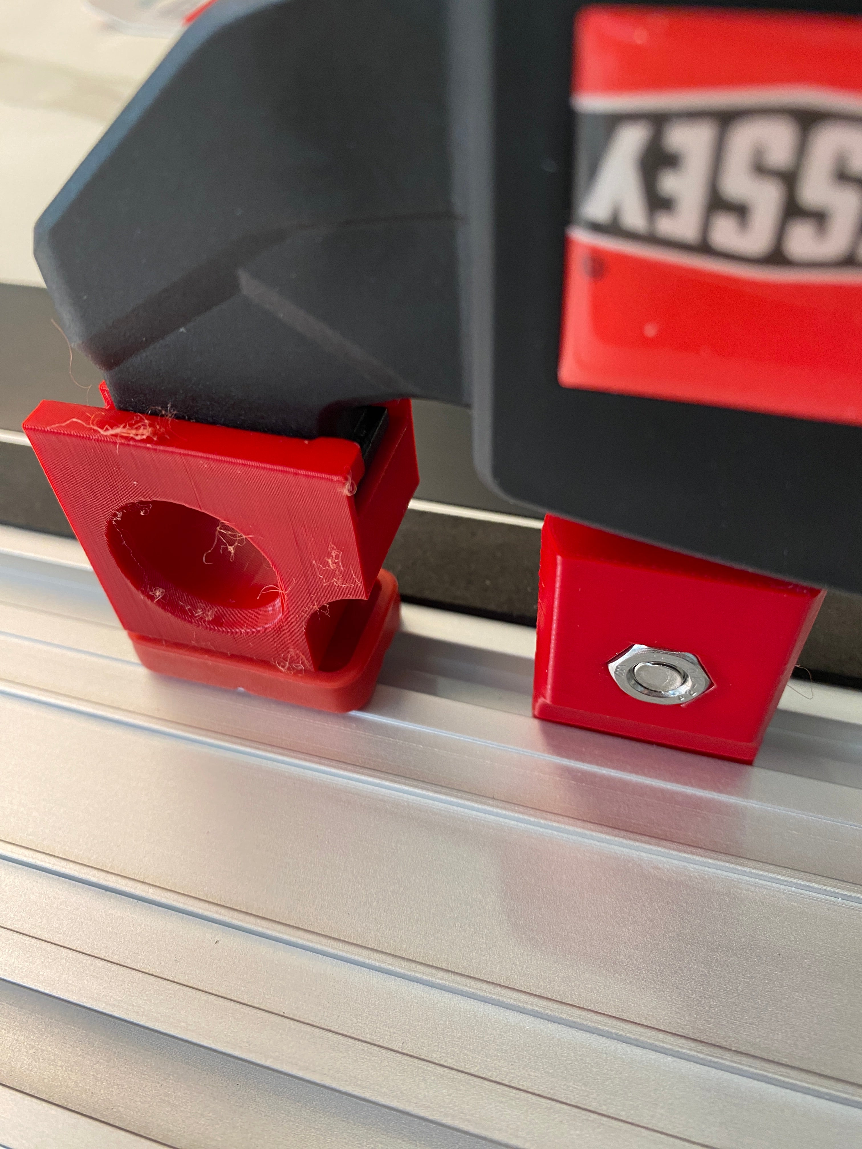 Einhell track saw guide rail clamp adaptor feet - to fit Bessey Clamp