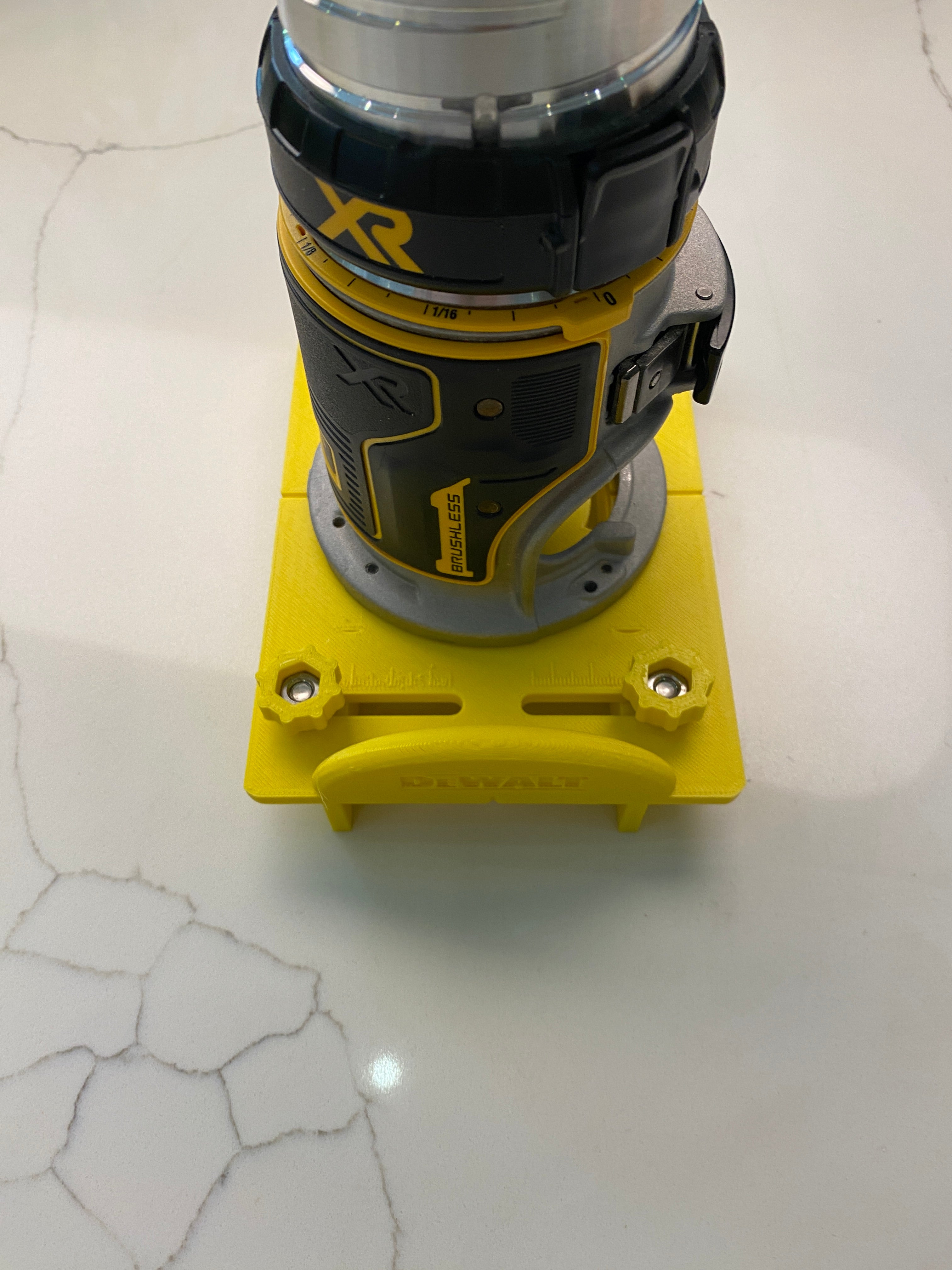 Dewalt DCW600 DWP611 Router base jig for making mortises / slot mortises / grooves