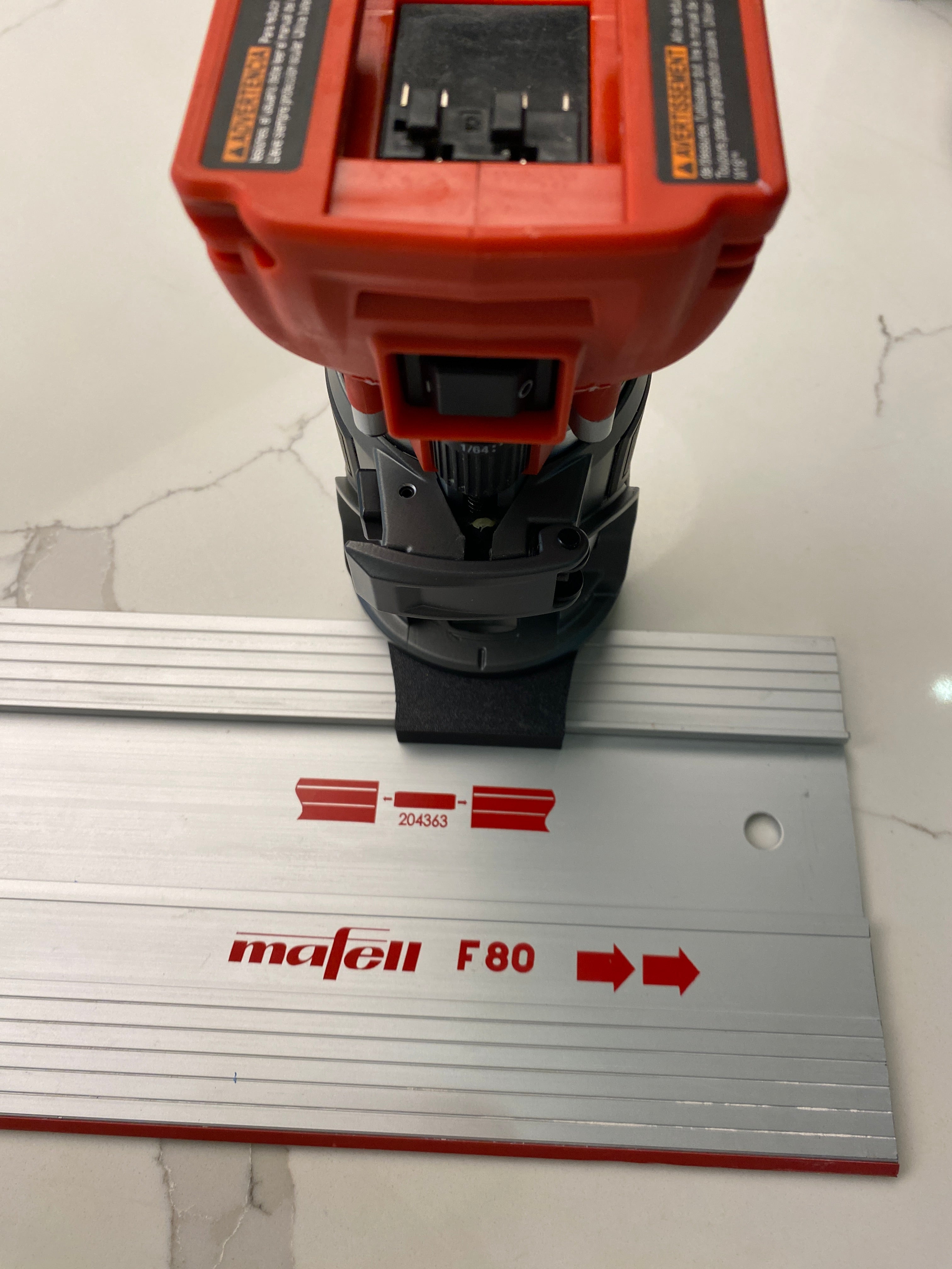 Milwaukee Router M18 FUEL Plunge Base Guide Rail Adapter for Mafell gu ...