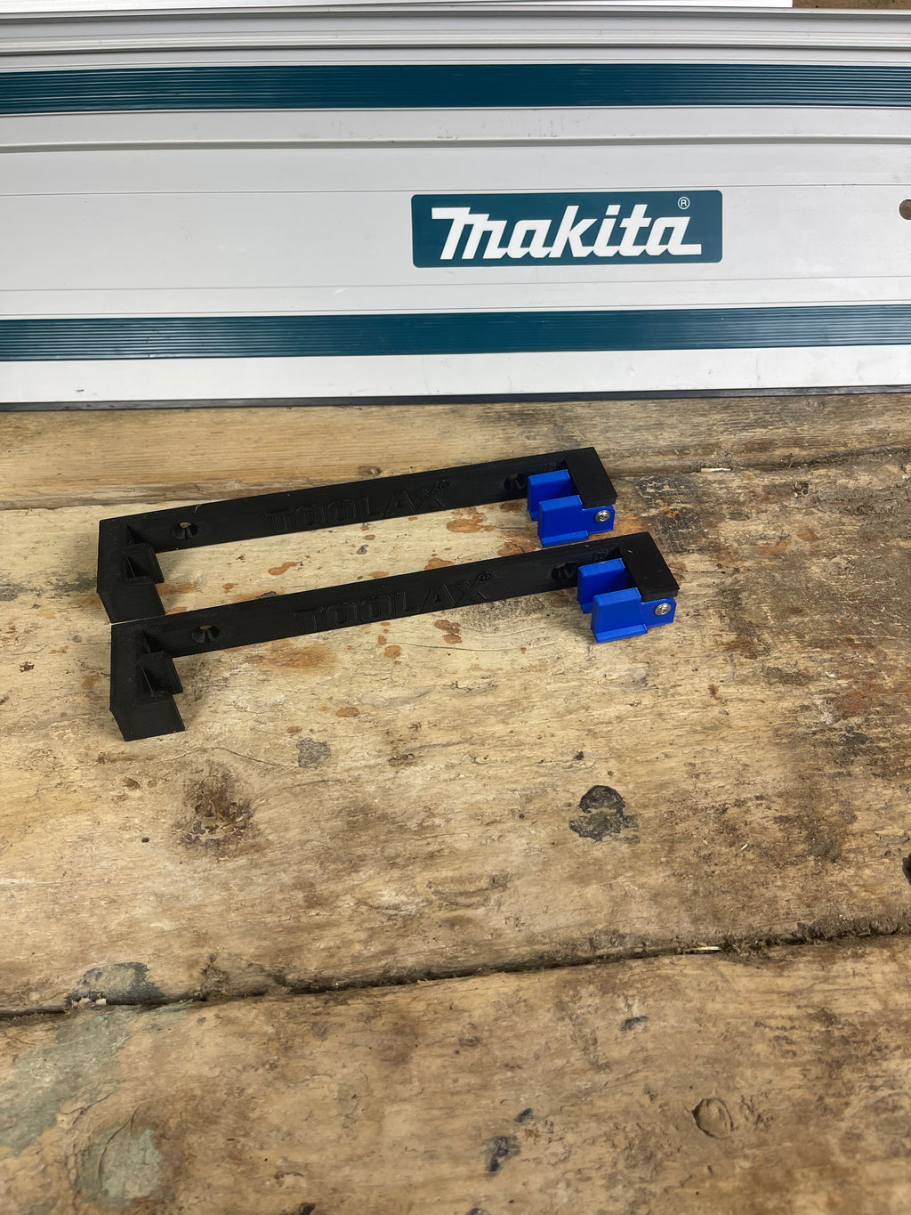 TOOLAX Double Decker Wall Mounting Brackets compatible with Makita Guide Rail Track/Track Saw