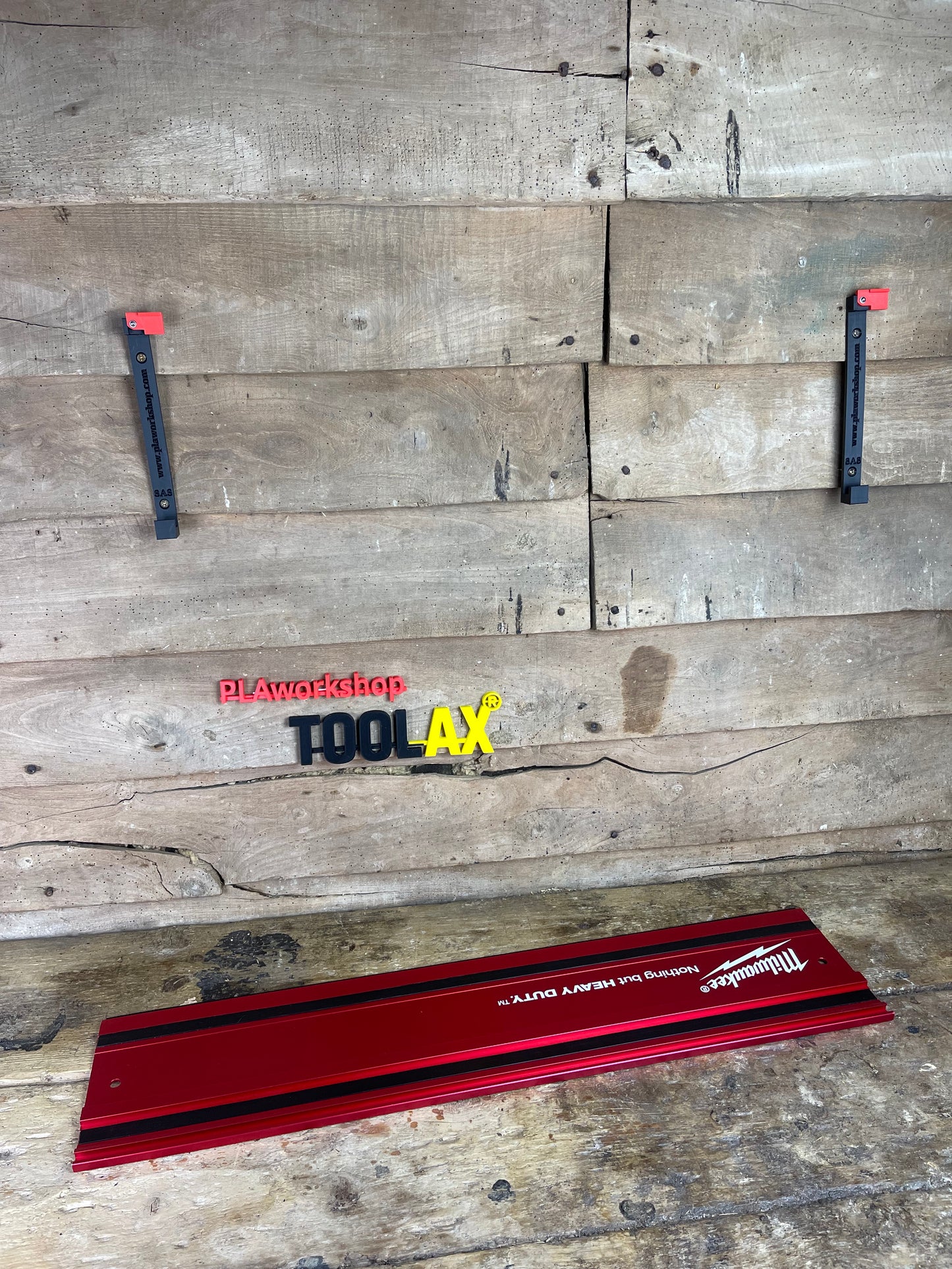 TOOLAX  Wall Mounting Brackets for Milwaukee Guide Rail Track Rack / Track Saw. 1 PAIR