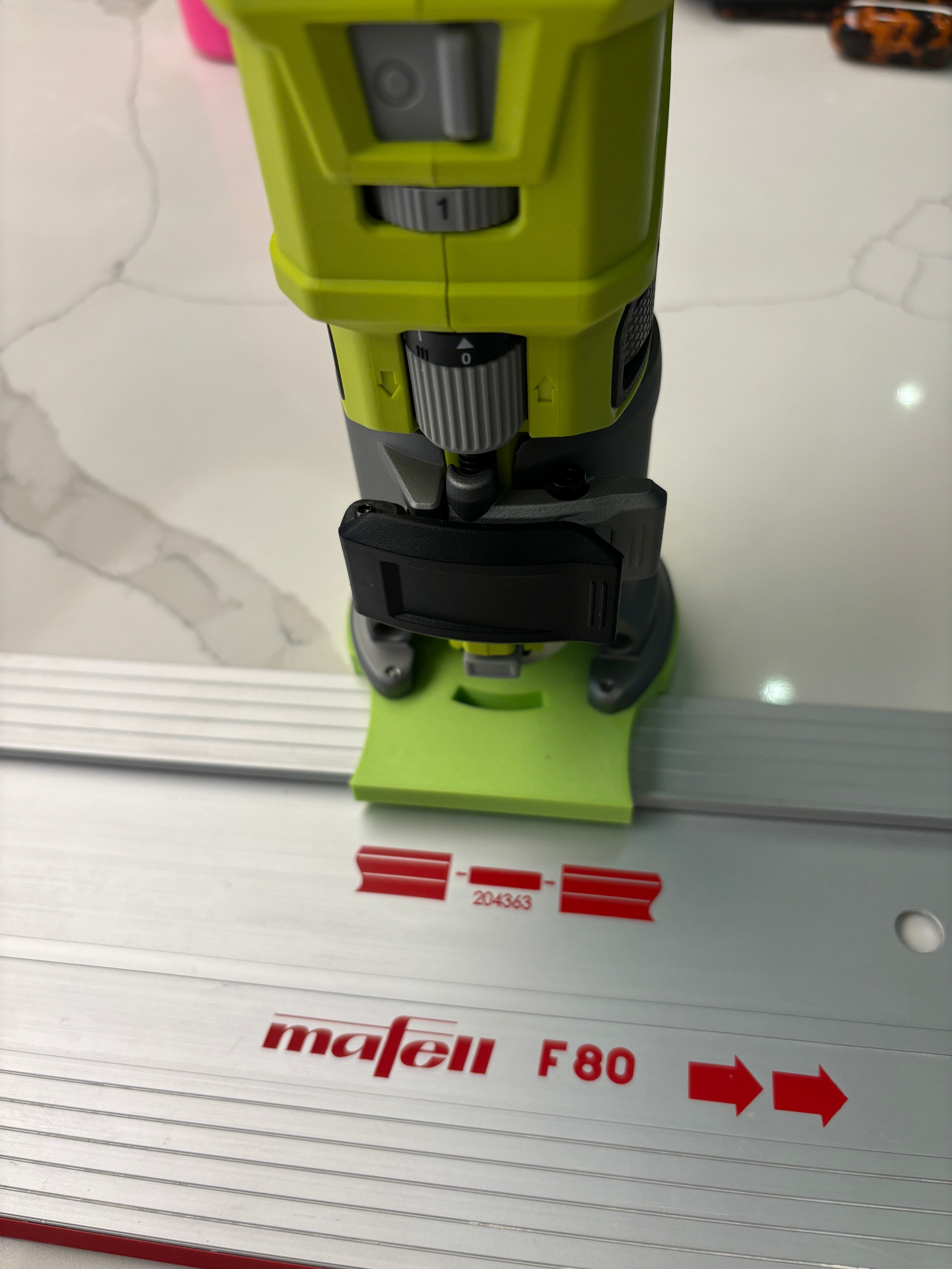 Ryobi RTR18 RTR18C R18TR P601 Plunge Base Guide Rail Adaptor to Mafell ...