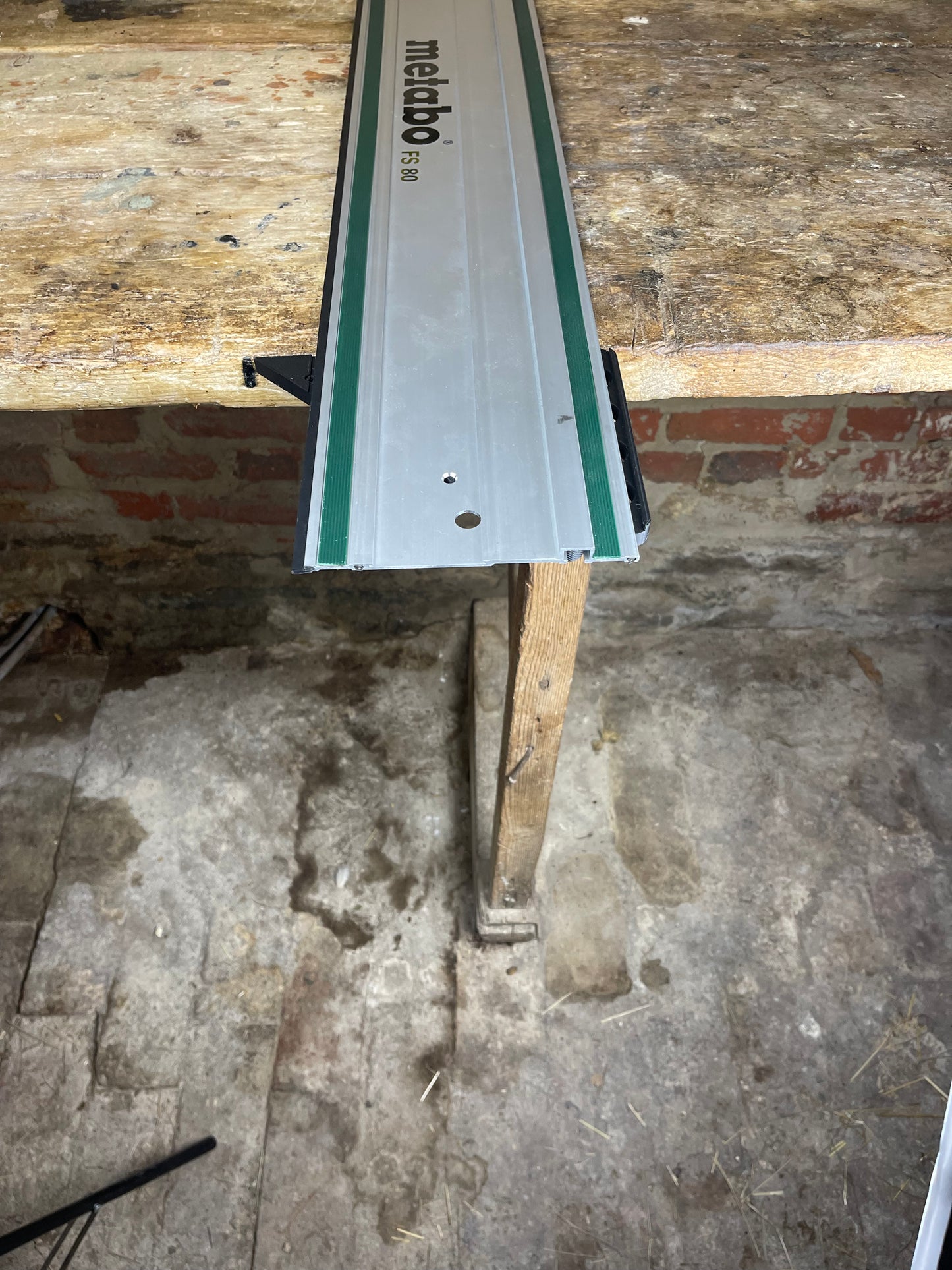 TOOLAX Large Guide Rail Square with 45 & 90 Degree Stops to fit Metabo Rail