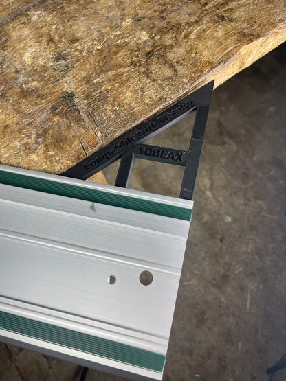 TOOLAX Large Guide Rail Square with 45 & 90 Degree Stops to fit Metabo Rail