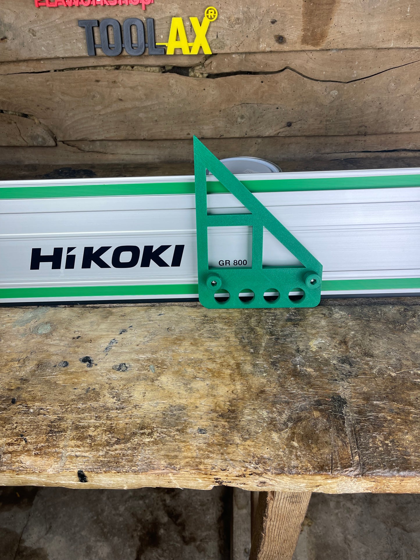 TOOLAX Large Guide Rail Square with 45 & 90 Degree Stops to fit Hikoki Rail