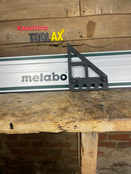 TOOLAX Large Guide Rail Square with 45 & 90 Degree Stops to fit Metabo Rail