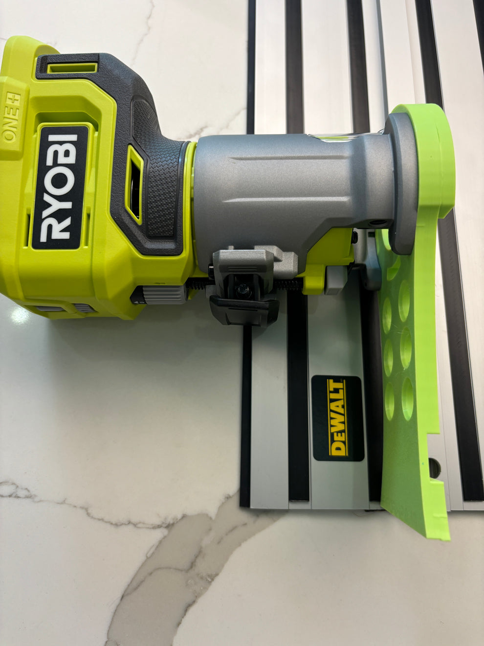 Ryobi RTR18 RTR18C R18TR P601 Plunge Base Guide Rail Adaptor to Dewalt ...