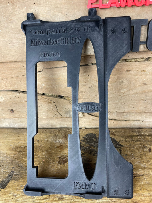 TOOLAX Guide Rail Adapter Base – Cut Perfect 45° & 90° Angles made for Milwaukee HD18CS compatible with Milwaukee Guide rail